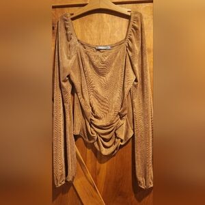 BKE Red longleeve blouse